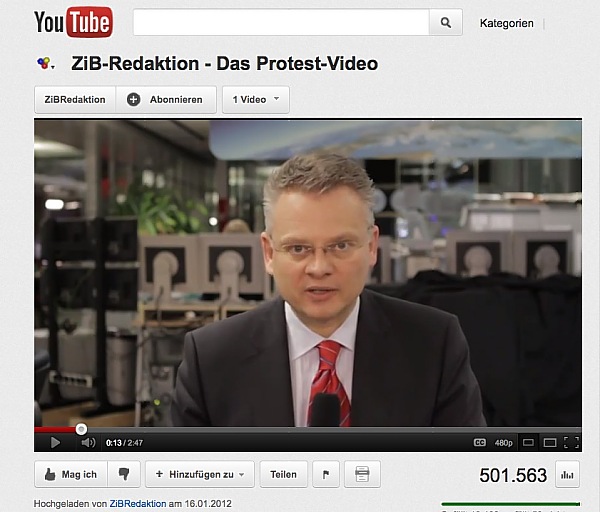 Screenshot: Dieter Bornemann im YouTube-Video der ZIB2-Redaktion