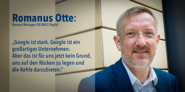 Romanus Otte, General Manager DIE WELT Digital | Foto: © Jörg Wagner