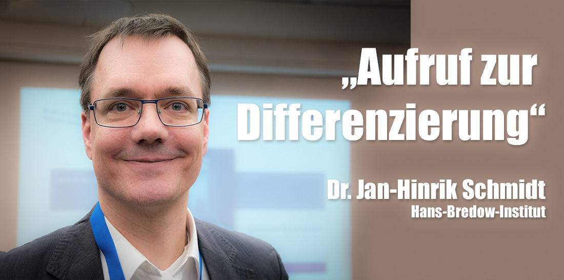 Dr. Jan-Hinrik Schmidt | Foto: © Jörg Wagner
