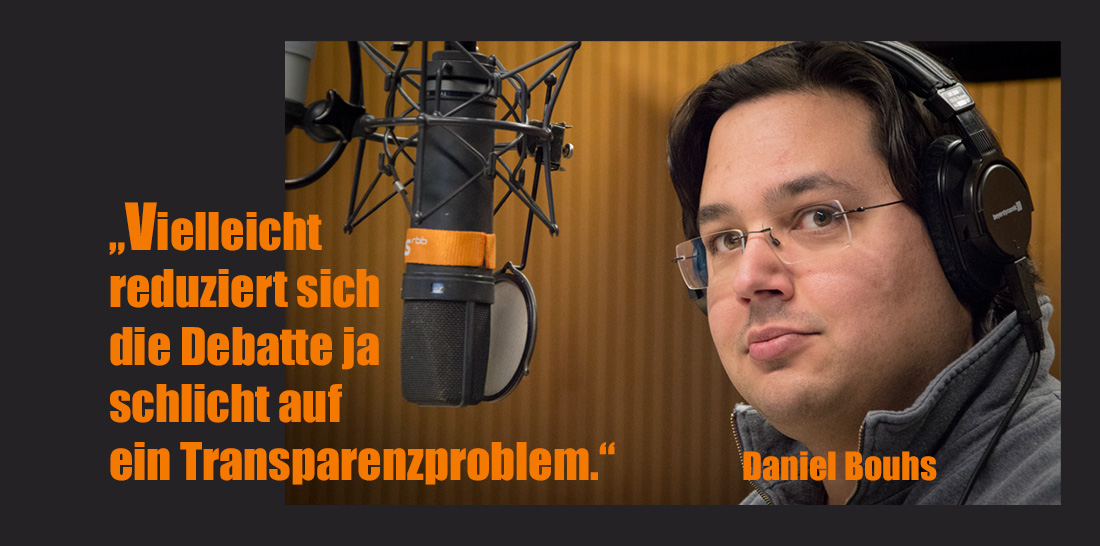 Daniel Bouhs im radioeins-Sendestudio | Foto: © Jörg Wagner