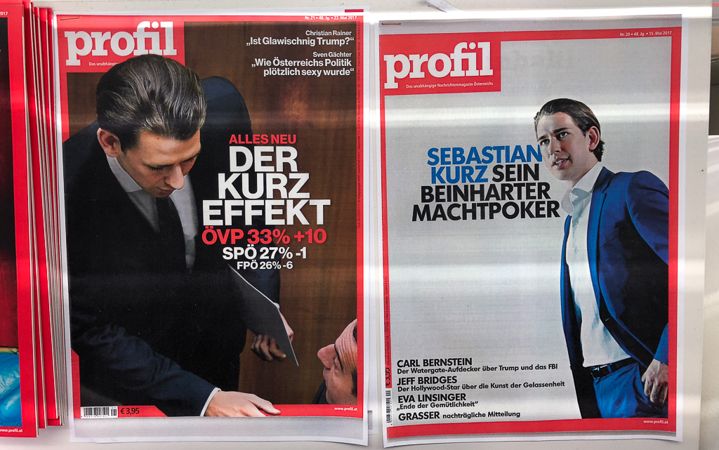 Sebastian-Kurz-Cover des österreichischen Nachrichtenmagazins "Profil" | mit freundlicher Genehmigung von "Profil"