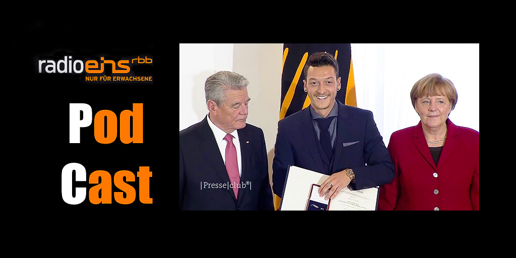 Joachim Gauck - Mesut Özil - Angela Merkel am 10.11.2014